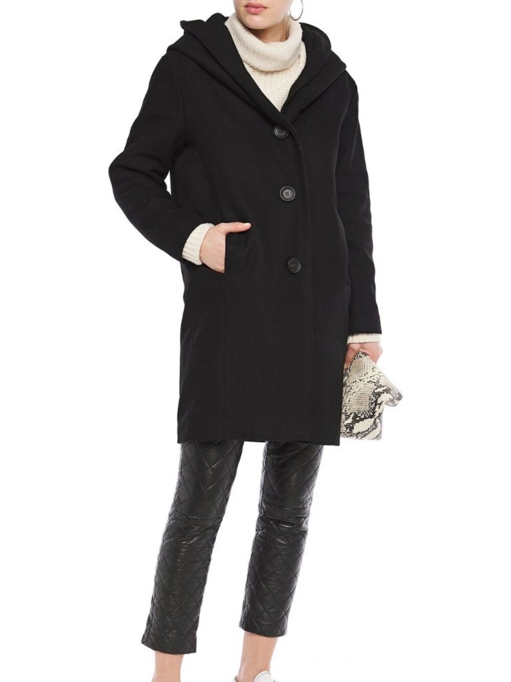 DKNY Women's Brushed Wool Blend Shawl Collar Coat Size XS New with Tags!
